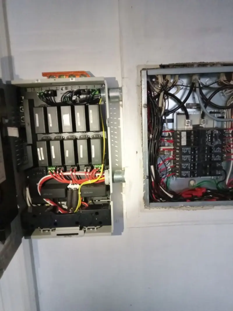 Electrical panel upgrade completed for Security Camera Wiring in Aston